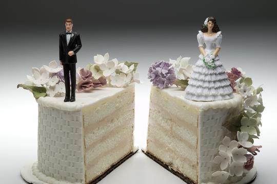 brak, torta, razvod