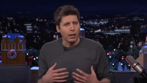 Sam Altman sur le plateau de l'émission "The Tonight Show Starring Jimmy Fallon" à New York