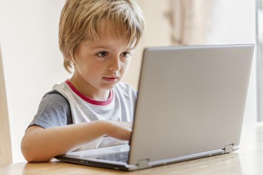 dijete, laptop, internet, komp