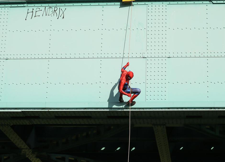 Zagreb: Ispod Hendrixovog mosta održano Spidey druženje u organizaciji vatrogasca Maximiliana Bindernagela  | Author: Zeljko Lukunic/PIXSELL
