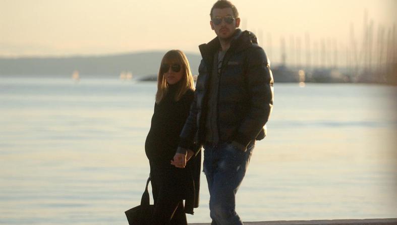 Split: Stipe Pletikosa u šetnji s trudnom suprugom Angelom
