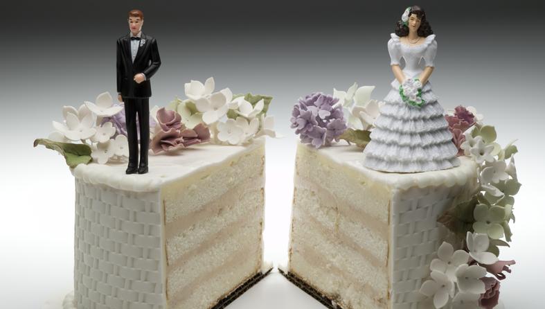 brak, torta, razvod