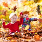 djeca jesen trčanje