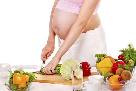 trudnički trbuh, hrana