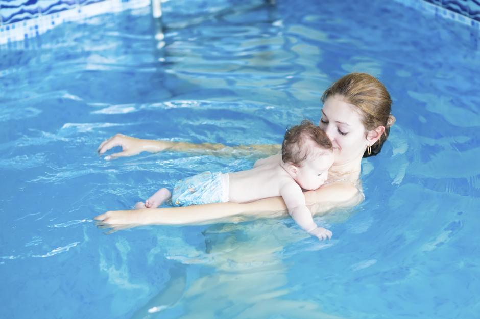beba bazen majka mama plivanje | Author: Thinkstock
